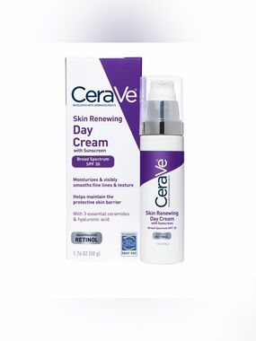CeraVe Skin Renewing Day Cream SPF 30 Anti- Aging Face Moisturizer Retinol